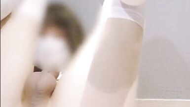 Asian femboy playing with black dildo - 15 image