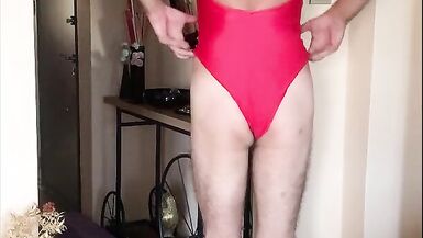 My stepaunt shows her hairy pussy on the beach - 7 image