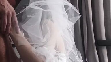 my brother in law fucks me and makes me moan in his room with my wedding underwear before my wedding ceremony