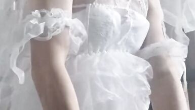 my brother in law fucks me and makes me moan in his room with my wedding underwear before my wedding ceremony - 7 image