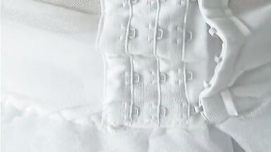 my brother in law fucks me and makes me moan in his room with my wedding underwear before my wedding ceremony - 8 image