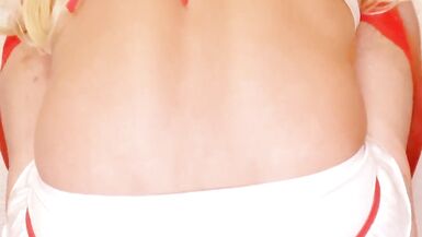 sissy nurse in chastity cage rides cock - 7 image