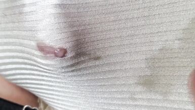 POV Precum Under My Nylon Nude Stripes Knickers, Vintage Panties - 8 image
