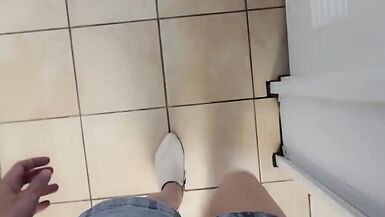 Very Exciting Outdoor Masturbation, Cum on Sexy Thighs. - 7 image