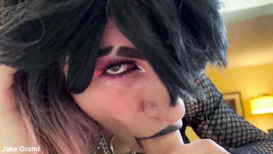 Goth Trans Woman Sucks Cock POV - 7 image