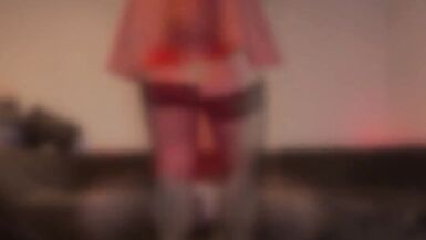 Sissy in Red Dress and black Dildo ride - 4 image