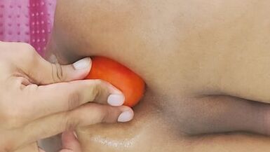 Indian CD Takes Tomato In The Ass - 1 image