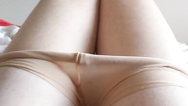 Plugged sissy in tights squeals with gorgeous cumshot - 12 image