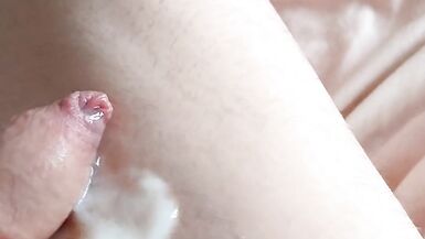 Plugged sissy in tights squeals with gorgeous cumshot - 15 image