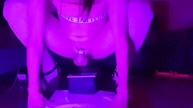 Caged sissy rides deep until she cums - 15 image