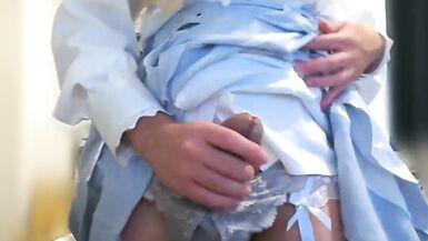 Japanese crossdresser Pleasant ejaculation with cosplay - 6 image