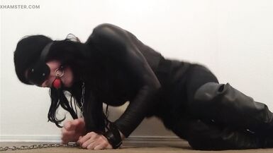 Black Leather Sissy Bondage - 10 image