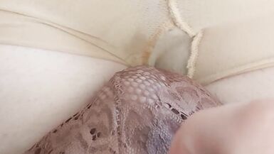 Cindy Bitch Sissygasm & Gorgeous Pre-cum in Tights - 6 image