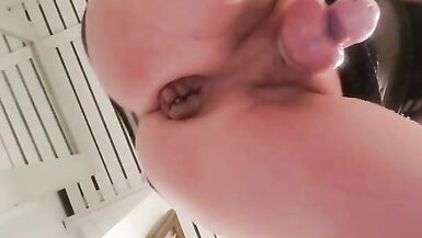 Riding a Giant Banana Dildo to Gape My Ass - 14 image