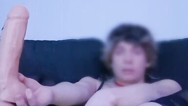 Sexy sissy dildo play - 8 image