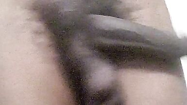 Juicy black cock BBC jack off session - 5 image