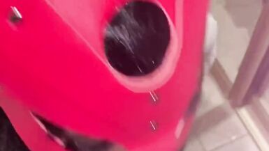 Sissy in Red Mask Gets Cock - 5 image