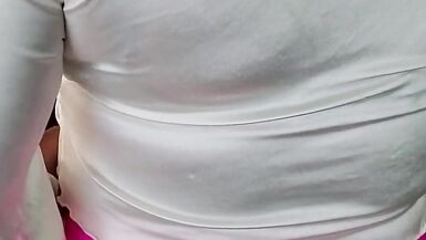 Satin Dressed Hands Free Cum