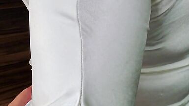 Satin Dressed Hands Free Cum - 7 image