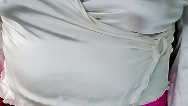 Satin Dressed Hands Free Cum - 9 image