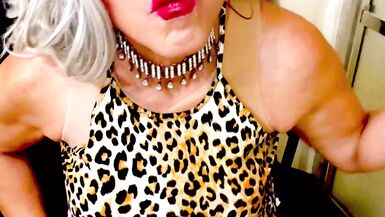 Trans Marilyn Big Cock Cougar Smoking Stroking Cum Fun - 3 image