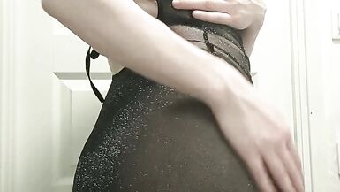 Dressed Like a Slut and Fucking a Realistic Dildo