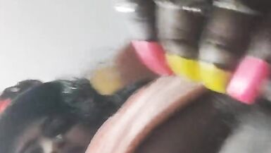 Blow job in bathroom - 9 image