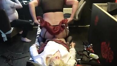 Mrs Samantha is Cowgirl fucking blonde tgirl Daphne - 15 image