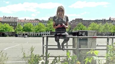 Crossdresser Sissy outside walk - 3 image