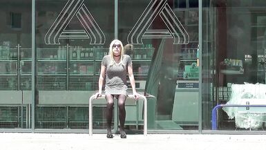 Crossdresser Sissy outside walk - 5 image