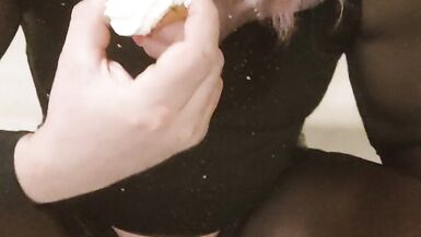 Cuckold eats his own cum today - 13 image