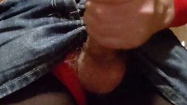 Cd, masturbate my big cock and huge 2 week cum. - 9 image