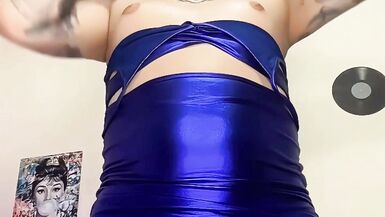 Trans Girl Emma Ink Jerks off in a Dress and High Heels - 5 image