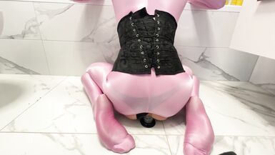 Anal play in spandex