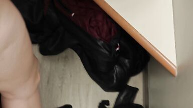 MtF Asian redhead shemale cum dump with a fan from Grindr deepthroat and raw bareback anal creampie in public - 12 image