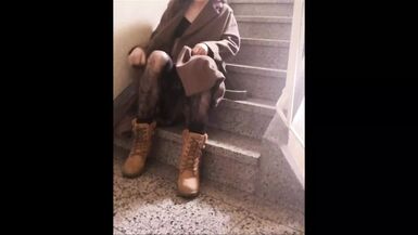 Sexy Bella Returns To The Stairs