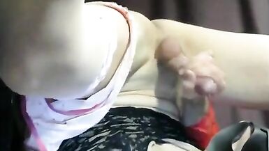 Sissy Crossdresser Self Cum - 15 image