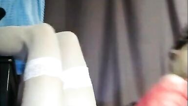 Sissy Crossdresser Self Cum - 4 image