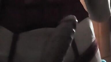 Blonde sissy in lingerie fucks herself with a vibrator - 4 image