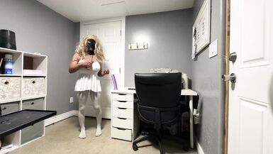 Hot Crossdresser Huge Cock Teasing Big Tits - 2 image