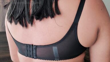 Black Seethrough D Bra and French Knickers - 9 image