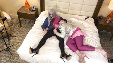 Very Pretty Crossdresser Fucking and Sucking Redhead Tgirl Raw - Compilation 1 - 15 image