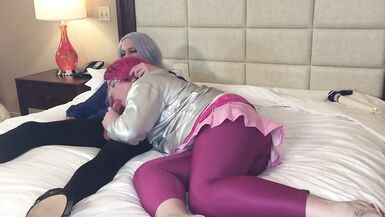 Very Pretty Crossdresser Fucking and Sucking Redhead Tgirl Raw - Compilation 1 - 7 image