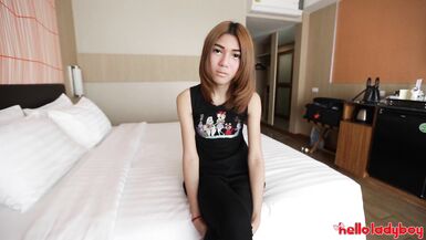 HelloLadyBoy Petite Shy Pretty Ladyboy Gets The Rough Stuff - 1 image