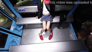 Tranny takes out his dick on the Cable Bus! Exhibit! - 8 image