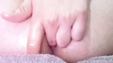 Fingering My Ass Until I Cum on My Belly - Cute Inexperienced Femboy Solo Horny