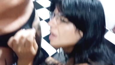 I put my cum on his little trans cock - 1 image