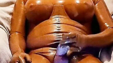 Latexdoll Dollsuit Bronze Puppi Mask - 12 image