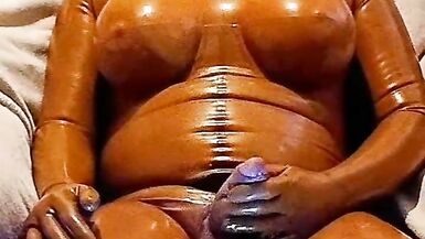 Latexdoll Dollsuit Bronze Puppi Mask - 5 image