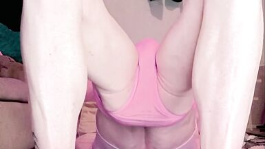 Femboy yoga and strip - 2 image